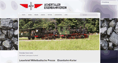 Desktop Screenshot of achertaeler-eisenbahnverein.de