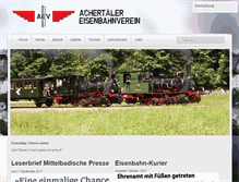 Tablet Screenshot of achertaeler-eisenbahnverein.de